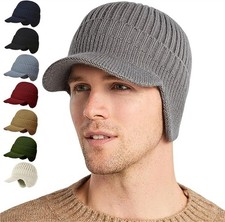 Herren Wintermütze mit Schirm