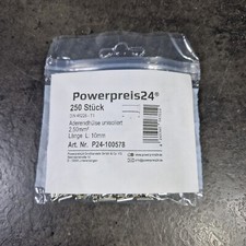 250 Stück Aderendhülsen unisoliert blank 2,5 mm²  Aderendhülse Länge 10mm