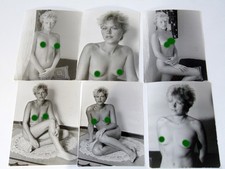 6 x Vintage S/W Foto 15 x 10cm - DDR 1970er - gleiche Frau Kunst Aktfotos