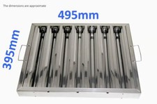Baldachin Fett Leitblech Filter Edelstahl Küche Dunstabzugshaube 395x495mm