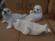 Robbe Deko Figur weiß Seehund