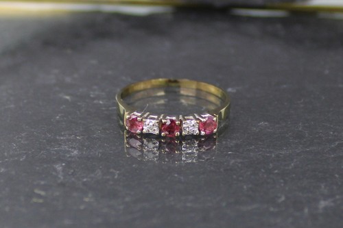 Rubin diamant goldring - rubin-diamant,