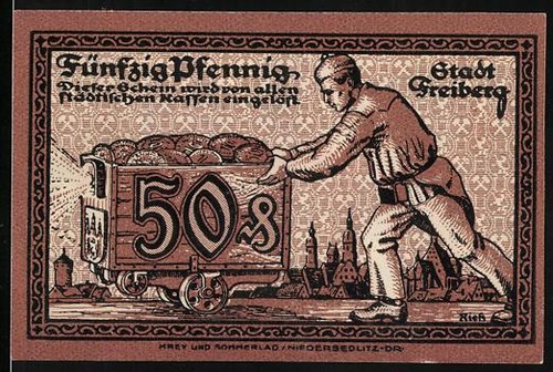 Notgeld freiberg 1921 50 - notgeld,