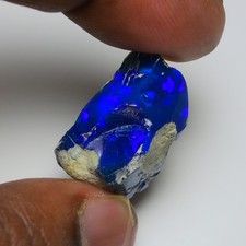 Premium polierter schwarzer äthiopischer Opal grober 20,30 kt Opal Edelstein ...