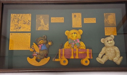 Vintage teddy bär schaukasten - bär,