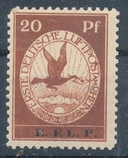 DR Flugpost 1912 Mi VI/III (Plattenfehler) ungebraucht /postfr.  Kurzbefund BPP