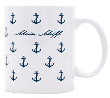 TUI Cruises Mein Schiff Kaffeetasse Porzellantasse, Anker Dunkelblau