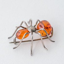 Brosche Silber 2,55 g Spinne