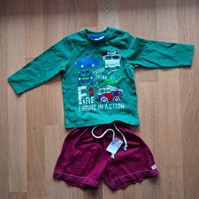 Kinder Jungen Sommer Set 2 Teilig T-Shirt Topo mini Gr 80 und  Shorts Wörz Gr 80