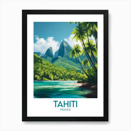 Affiche voyage tahiti 1 - voyage,
