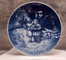 Weihnachtsteller 1979 Bareuther Bavaria blau - weiß LIMITED EDITION