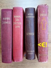 4 alte Reiseführer: Baedeker 1901 & 1909, Schwarzwald 1872, Meyers Schweiz 1912