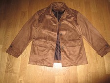 Braune vegane Wildleder Jacke