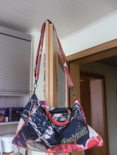 DESIGUAL Tasche Schultertasche Umhängetasche Shopper Stoff Rottöne gemustert TOP