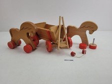 Holzspielzeug Pferde Wagen auf