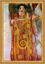 Hygieia Fakultätsbilder Jugendstil Gustav Klimt A3 008 Gerahmt