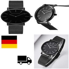 Edelstahl Uhren | Ultradünne Analog Quarz | Mesh-Design