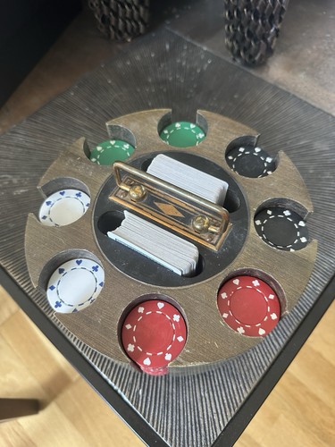 Vintage holz poker chip - vintage,