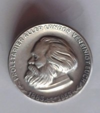 Orden/Abzeichen DDR Karl Marx  Silber Rückseite"900 Münze Berlin", selten!