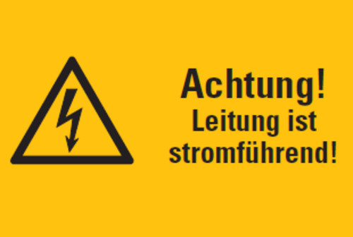 Aufkleber achtung leitung ist - leitung,