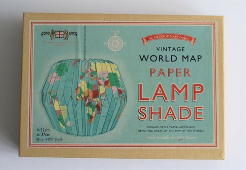 Papier decken lampe weltkarte - papier,