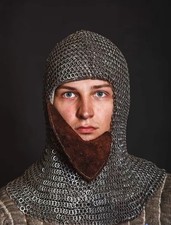 Kettenhemd Coif Flachring rund
