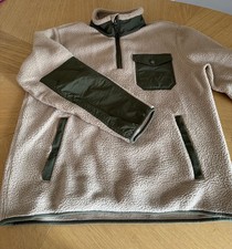 Polo Ralph Lauren Hybrid Teddy Fleece Pullover, GR. M, Beige/Khaki 