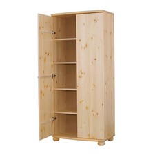 Claudia Kleiderschrank | 2-Türig mit Regalfächer 45cm / 62cm Tiefe | 100% Bio Ki