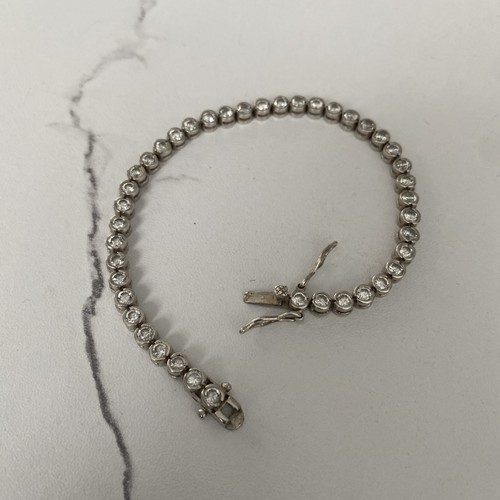 Tennisarmband aus 925 - , silber