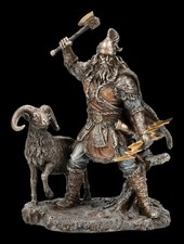 Perun Figur - Slawischer Donnergott mit Axt & Blitz - Veronese Götter Statue