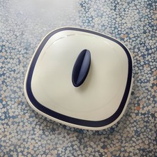 Tupperware Thermo Duo Reiskocher,3L,Schüssel /Deckel/Sieb,Cream/Blau,Ø24x13cm.H