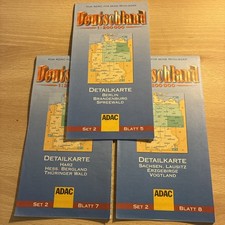 3er Set ADAC Deutschland-Landkarte 1:200000 Ostdeutschland Berlin Harz Sachsen