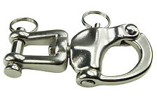 Edelstahl Patenthaken, 9 cm, Panikhaken, Hundeschlitten, Schlittenhunde, Hund 