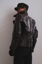 Antike/vintage braune Lederjacke aus Pferdeleder aus den 1940er Jahren. WWII WK?