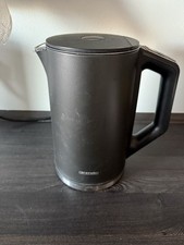 Arendo Wasserkocher 1,5 Liter 2200 W 7 Temperaturstufen Edelstahl grau