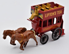 Matchbox MoY Yesteryear Y12 London Horse Drawn Bus rot, Issue 1. Lesney England