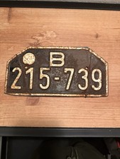 Altes Motorrad KFZ Kennzeichen Deutschland Vintage