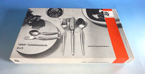 Vintage wmf leer besteckkasten - leer,