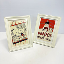 Zwei Bilderrahmen Postkartengröße 8" geformt weiß creme glasiert Wand/freier Ständer