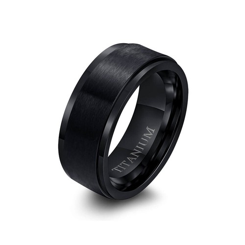 Ring titan matt schwarz - titan,