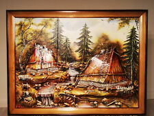 Wandbild aus Echtleder