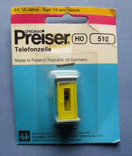 Telefonzelle,Modellbau,Eisenbahn,Rennbahn,Preiser,Miniatur,Kleinkunst,H0