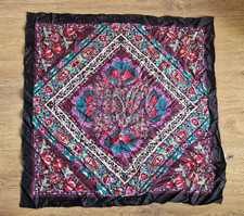 Seidentuch Codello Muster Blumen 100% Seide ca. 85cm Tuch Halstuch Seidenschal