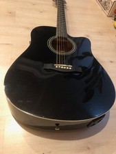 Elektroakustische Westerngitarre Axman 67280 Gitarre Konzertgitarre E  Schwarz