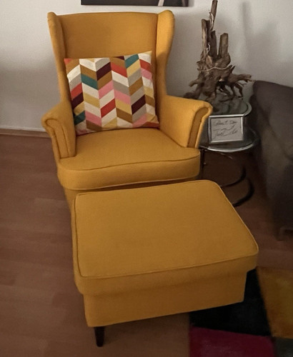 Ikea gelber ohrensessel mit - gelber,