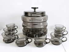 Bowle Service Rauchglas Glas