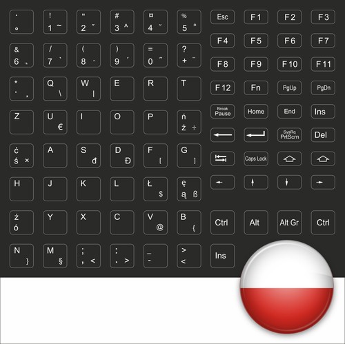 Tastaturaufkleber polnisch - tastaturaufkleber,