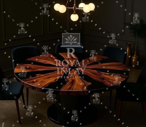 Luxus rund epoxid - rund, holz