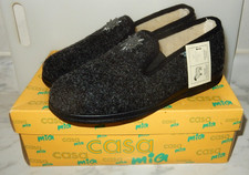 Casa Mia Heather Gray slippers