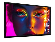 16:9 SlenderLine Base Beamer Rahmenleinwand 160 x 120 cm HDTV 3D 4K FULL HD VP24